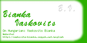 bianka vaskovits business card